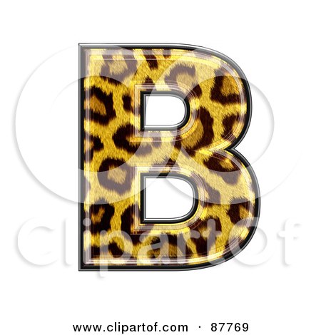 Royalty-Free (RF) Clipart Illustration of a Panther Symbol; Capital Letter B by chrisroll