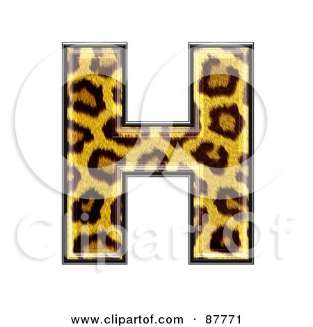 Royalty-Free (RF) Clipart Illustration of a Panther Symbol; Capital Letter H by chrisroll