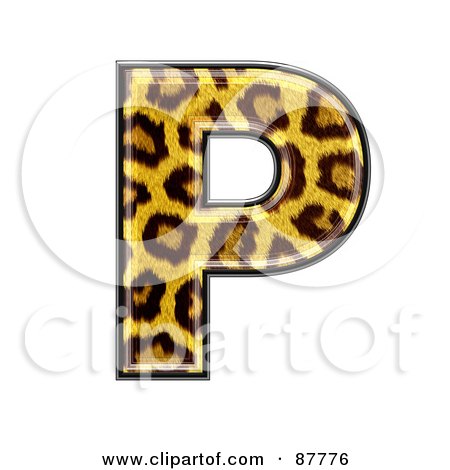 Royalty-Free (RF) Clipart Illustration of a Panther Symbol; Capital Letter P by chrisroll