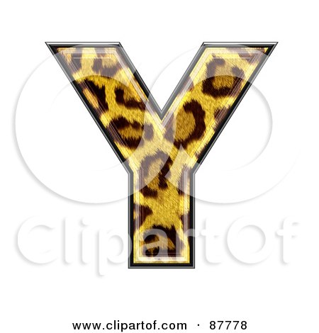 Royalty-Free (RF) Clipart Illustration of a Panther Symbol; Capital Letter Y by chrisroll