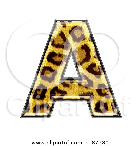 Royalty-Free (RF) Clipart Illustration of a Panther Symbol; Capital Letter A by chrisroll