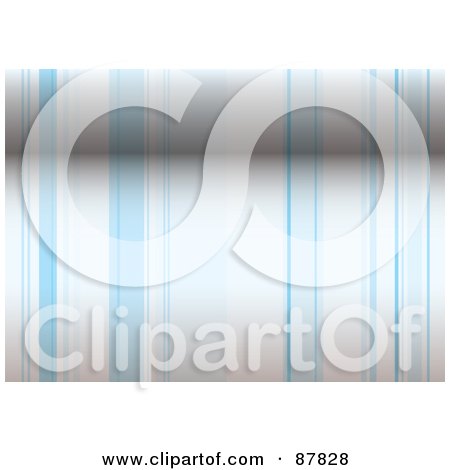Royalty-Free (RF) Clipart Illustration of a Seamless Blue Stripe Background With A Fold Shadow by michaeltravers