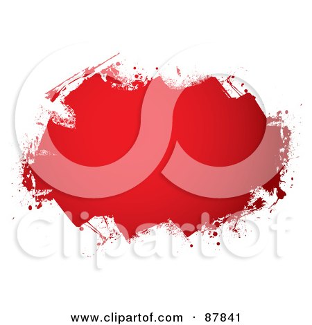 Royalty-Free (RF) Clipart Illustration of a Text Box Of Rolled Blood On White by michaeltravers