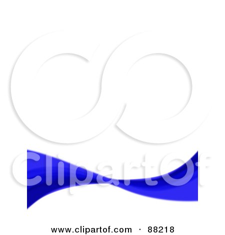 Royalty-Free (RF) Clipart Illustration of a Blue Swoosh Background Template - Version 4 by Arena Creative
