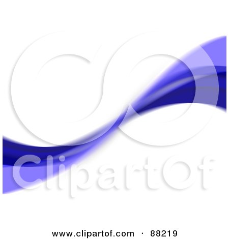 Royalty-Free (RF) Clipart Illustration of a Blue Swoosh Background Template - Version 5 by Arena Creative