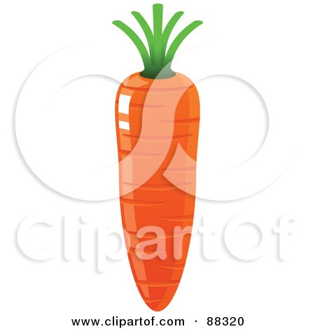 Royalty-Free (RF) Clipart Illustration of a Shiny Orange Carrot by Tonis Pan