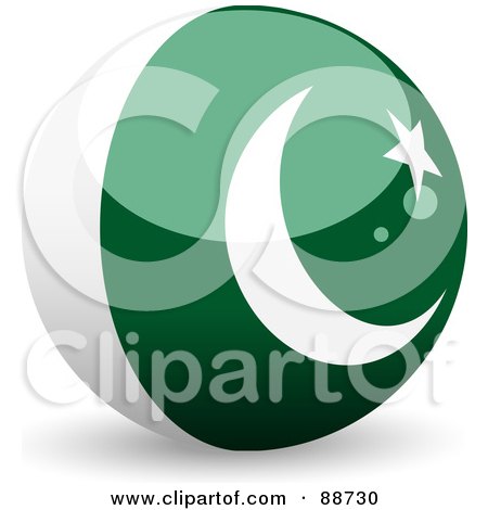 Royalty-Free (RF) Clipart Illustration of a Shiny 3d Pakistan Sphere by elaineitalia