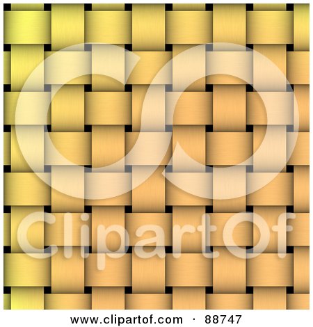 Royalty-Free (RF) Clipart Illustration of a Yellow And Orange Basket Weave Background by Arena Creative