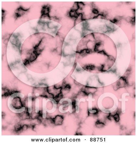 Royalty-Free (RF) Clipart Illustration of a Pink And Black Rose Marble Texture Background by Arena Creative
