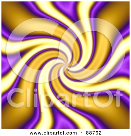 Royalty-Free (RF) Clipart Illustration of a Funky Orange And Purple Swirl Background by Arena Creative