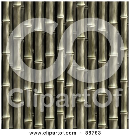 Royalty-Free (RF) Clipart Illustration of a Bamboo Stalk Background Over Black by Arena Creative