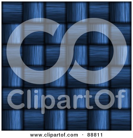 Royalty-Free (RF) Clipart Illustration of a Closeup Of Blue Carbon Fiber Weave by Arena Creative