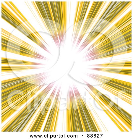 Royalty-Free (RF) Clipart Illustration of a Bright Burst Of Light With Yellow Rays by Arena Creative