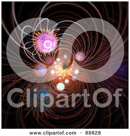 Royalty-Free (RF) Clipart Illustration of a Funky Vortex Fractal Background by Arena Creative