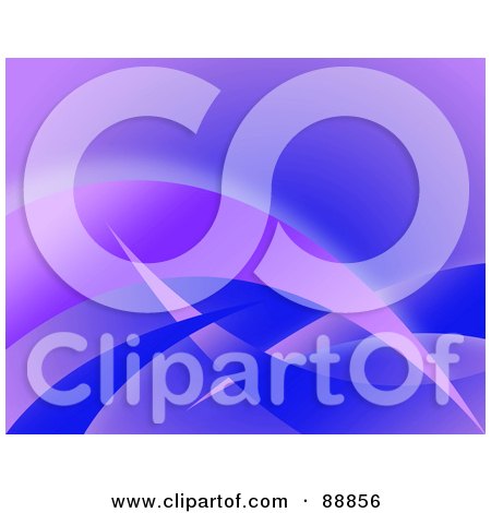 Royalty-Free (RF) Clipart Illustration of a Blue And Purple Swoosh Background by Arena Creative