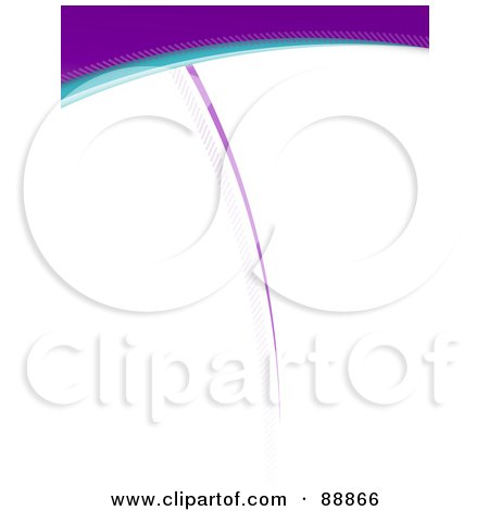Royalty-Free (RF) Clipart Illustration of a Purple And Blue Border Over White by Arena Creative