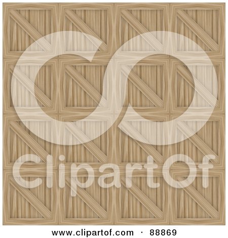 Royalty-Free (RF) Clipart Illustration of a Wooden Crates Pattern Background by Arena Creative