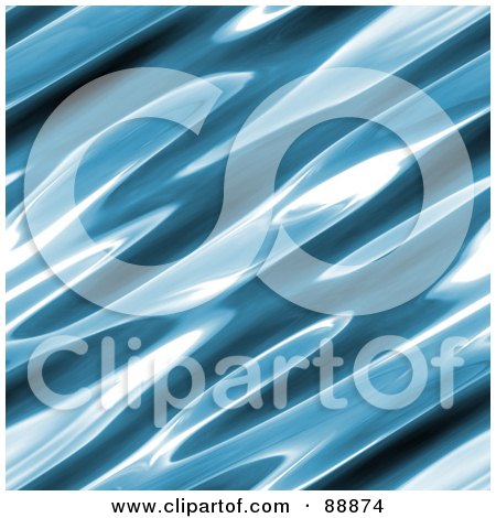 Royalty-Free (RF) Clipart Illustration of a Shiny Ripply Blue Surface by Arena Creative