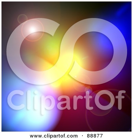 Royalty-Free (RF) Clipart Illustration of a Colorful Blur Background With A Flare by Arena Creative