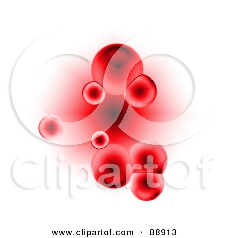 Royalty-Free (RF) Clipart Illustration of Red Blood Cells Over White by Arena Creative