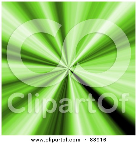 Royalty-Free (RF) Clipart Illustration of a Green Vortex Burst Background by Arena Creative