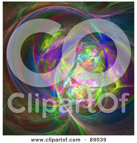 Royalty-Free (RF) Clipart Illustration of an Abstract Fractal Background - 35 by Arena Creative