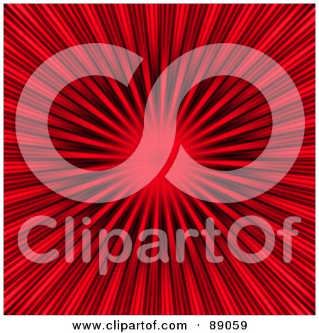 Royalty-Free (RF) Clipart Illustration of a Red Solar Burst Background by Arena Creative