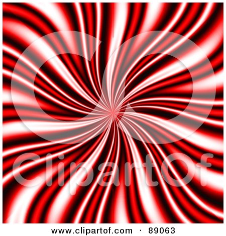 Royalty-Free (RF) Clipart Illustration of a Red And Black Vortex Swirl Background by Arena Creative