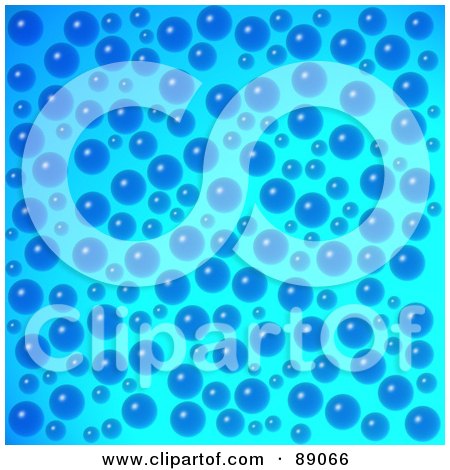 Royalty-Free (RF) Clipart Illustration of a Background Of Dark Bubbles On Blue by Arena Creative
