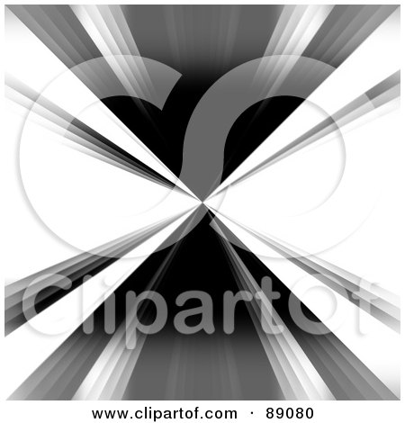 Royalty-Free (RF) Clipart Illustration of a Black And White Vortex Burst by Arena Creative