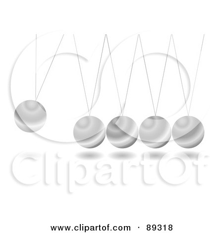 Royalty-Free (RF) Clipart Illustration of an Executive Ball Clicker With One Swinging Ball by michaeltravers