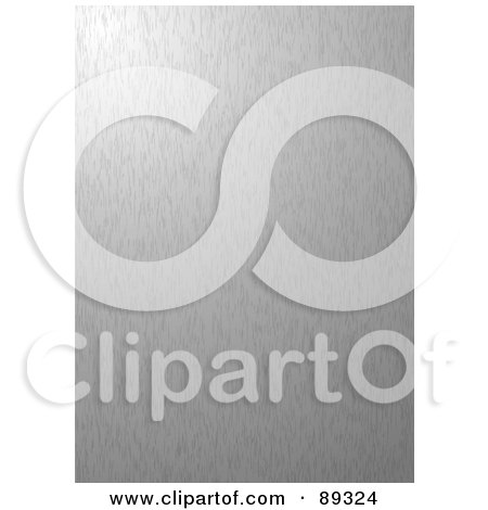 Royalty-Free (RF) Clipart Illustration of a Vertical Brushed Stainless Steel Texture Background by michaeltravers
