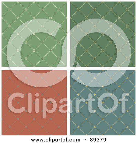 Royalty-Free (RF) Clipart Illustration of a Digital Collage Of Sewn Pattern Backgrounds - Version 1 by Frisko