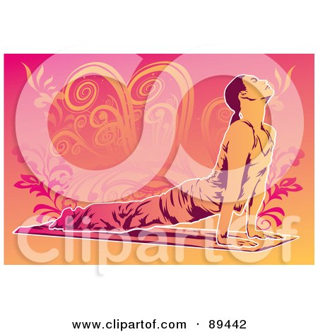 Royalty-Free (RF) Clipart Illustration of a Woman In A Yoga Pose - Version 4 by mayawizard101