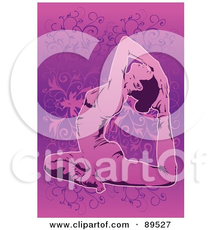 Royalty-Free (RF) Clipart Illustration of a Woman In A Yoga Pose - Version 7 by mayawizard101