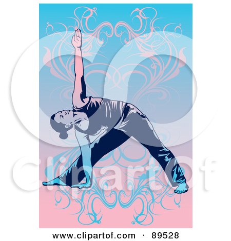 Royalty-Free (RF) Clipart Illustration of a Woman In A Yoga Pose - Version 1 by mayawizard101