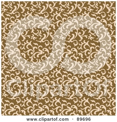 Royalty-Free (RF) Clipart Illustration of a Seamless Swirl Pattern Background - Version 4 by BestVector