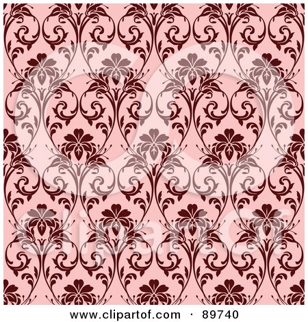 Royalty-Free (RF) Clipart Illustration of a Seamless Orchid Pattern Background by BestVector