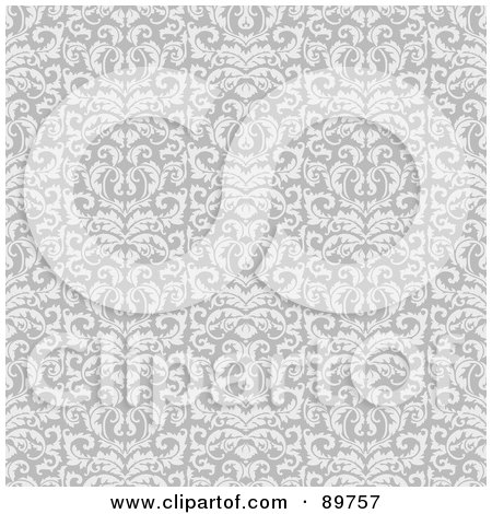 Royalty-Free (RF) Clipart Illustration of a Seamless Floral Pattern Background - Version 38 by BestVector
