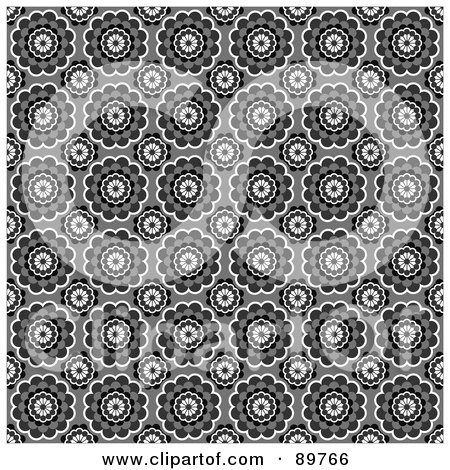 Royalty-Free (RF) Clipart Illustration of a Seamless Circle Pattern Background - Version 3 by BestVector