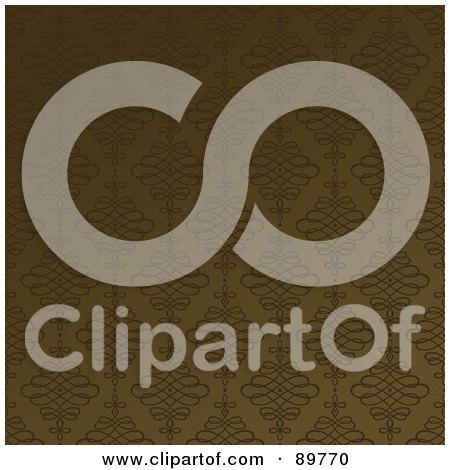 Royalty-Free (RF) Clipart Illustration of a Seamless Brown Swirl Pattern Background by BestVector