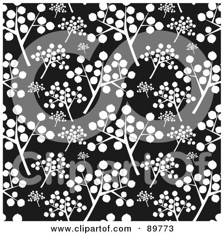 Royalty-Free (RF) Clipart Illustration of a Seamless Branch Pattern Background by BestVector