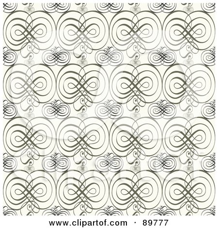 Royalty-Free (RF) Clipart Illustration of a Seamless Swirly Pattern Background - Version 3 by BestVector