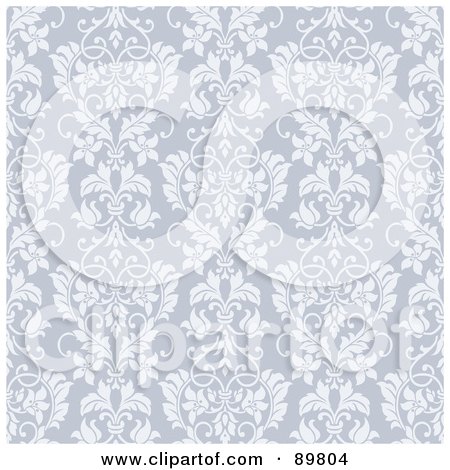 Royalty-Free (RF) Clipart Illustration of a Seamless Floral Pattern Background - Version 44 by BestVector