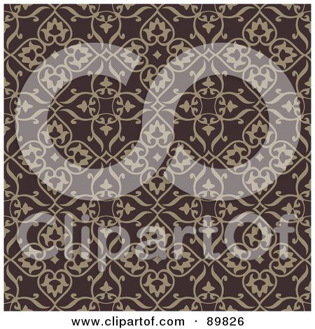 Royalty-Free (RF) Clipart Illustration of a Seamless Crest Pattern Background - Version 10 by BestVector