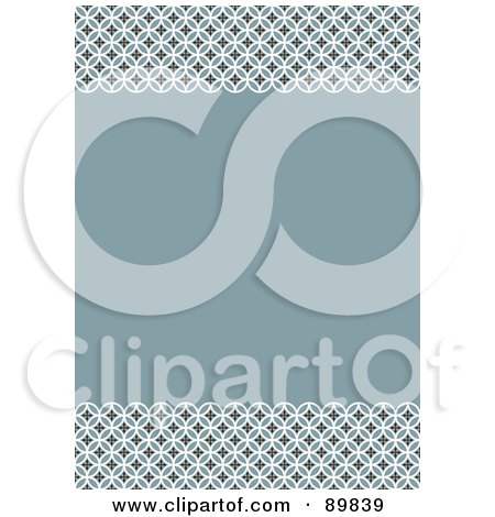 Royalty-Free (RF) Clipart Illustration of a Turquoise Background With Circle Borders by BestVector