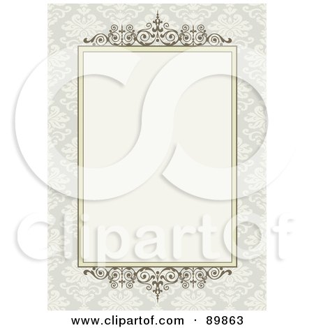 Royalty-Free (RF) Clipart Illustration of an Invitation Border And Frame With Copyspace - Version 8 by BestVector