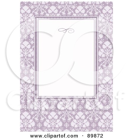 Royalty-Free (RF) Clipart Illustration of a Floral Invitation Border And Frame With Copyspace - Version 32 by BestVector