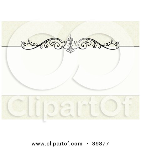 Royalty-Free (RF) Clipart Illustration of a Floral Invitation Border And Frame With Copyspace - Version 30 by BestVector