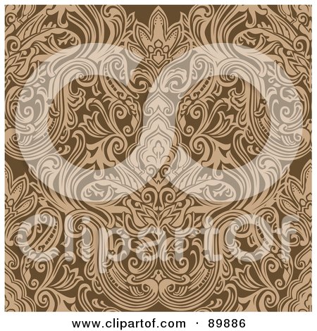 Royalty-Free (RF) Clipart Illustration of a Seamless Crest Pattern Background - Version 4 by BestVector
